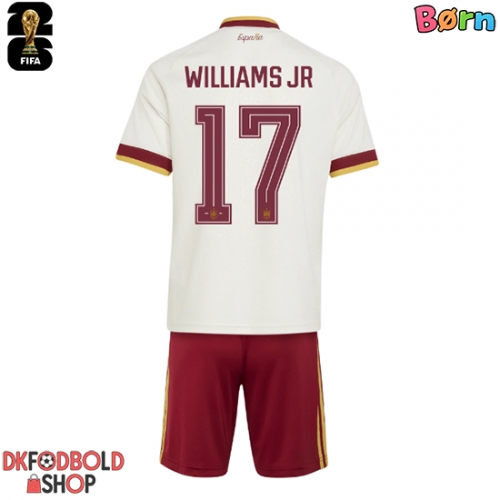 Spanien Nico Williams #17 Udebanesæt Børn VM 2026 Kort ærmer (+ korte bukser)